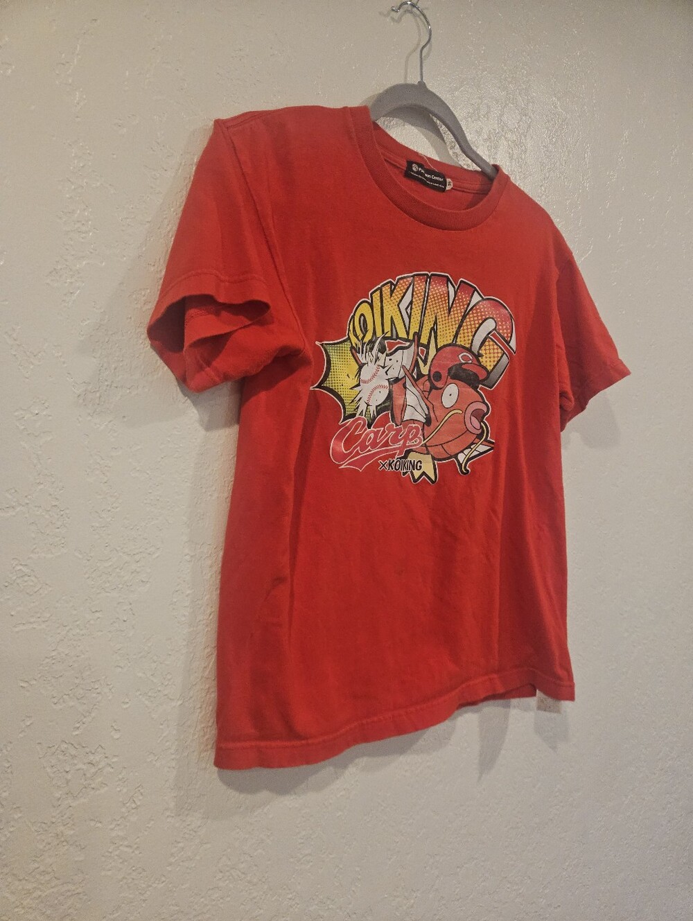 Pokemon Center Japan Magikarp Koiking Hiroshima Carp T Shirt Red S Rare Unisex